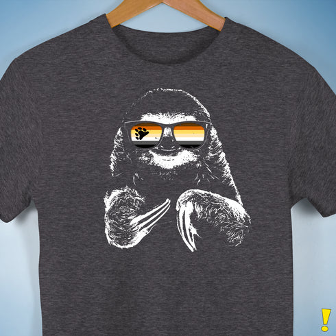 Pride Sloth Bear Pride Flag Sunglasses Premium Unisex T-Shirt - Dark Grey Heather